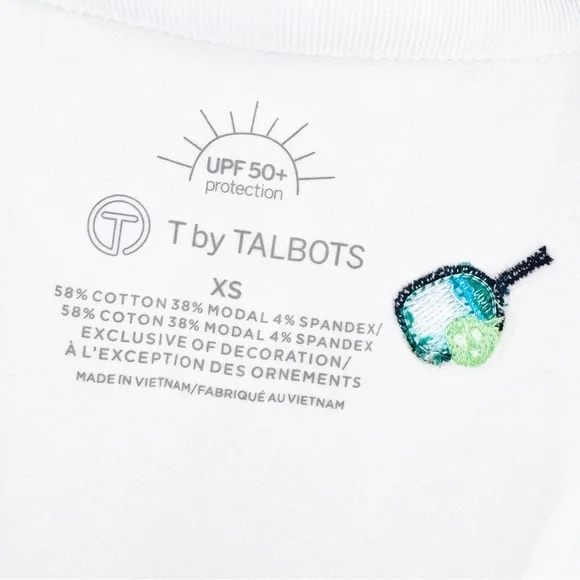 💚T by Talbots White Sleeveless Polo with Embroidery - Picture 3 of 9